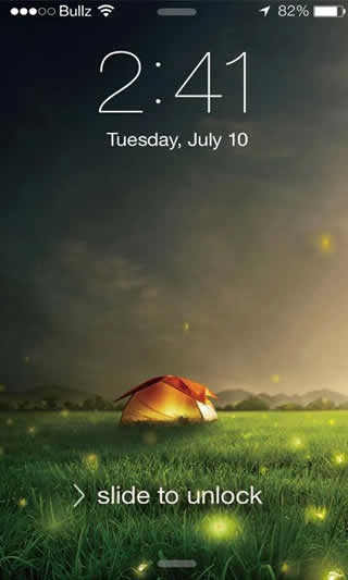 IOS 8 Firefly Lock Screen screenshot 1