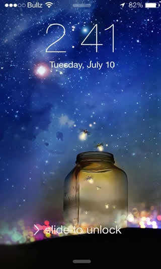 IOS 8 Firefly Lock Screen screenshot 2