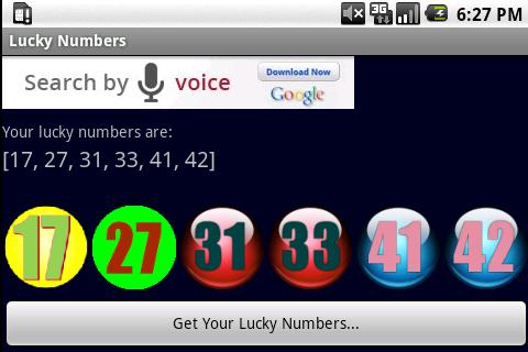 Lucky 6 numbers store for lotto