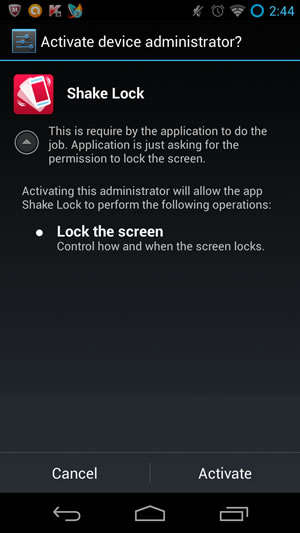 ShakeLock screenshot 2
