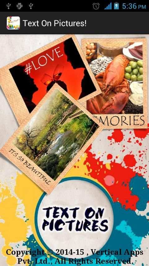 Text on Pictures 4 تصوير الشاشة