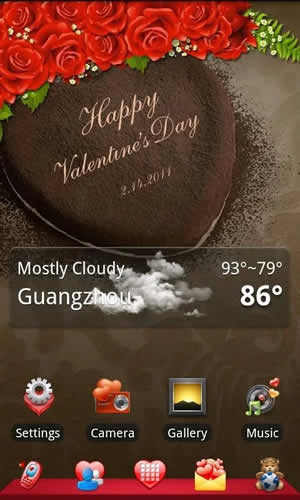 Romantic Theme GO Launcher EX screenshot 1