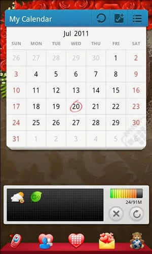 Romantic Theme GO Launcher EX screenshot 2