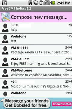 Free SMS India screenshot 1