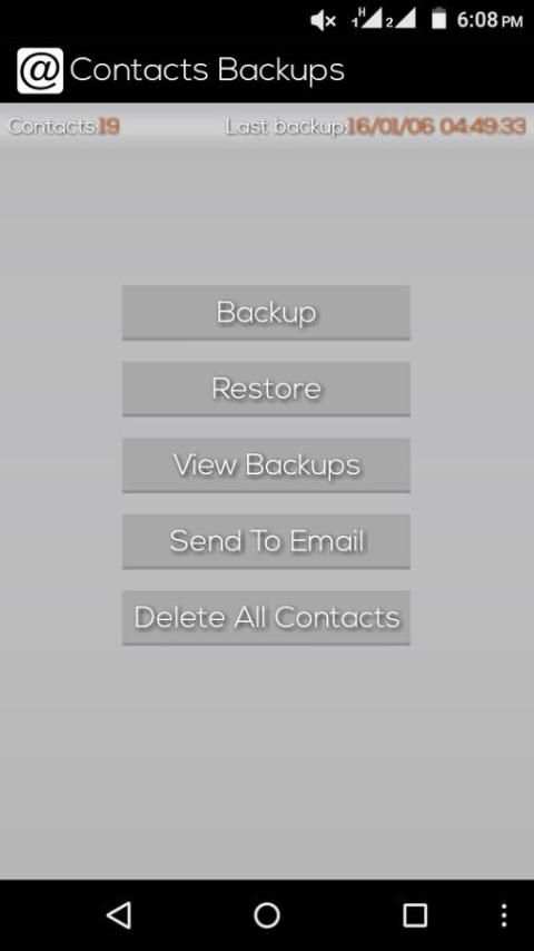 Contacts Backup & Restore screenshot 2