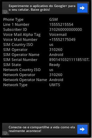 Sim card informations screenshot 2