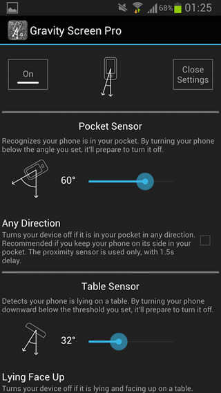 Gravity Screen Pro - On / Off screenshot 1