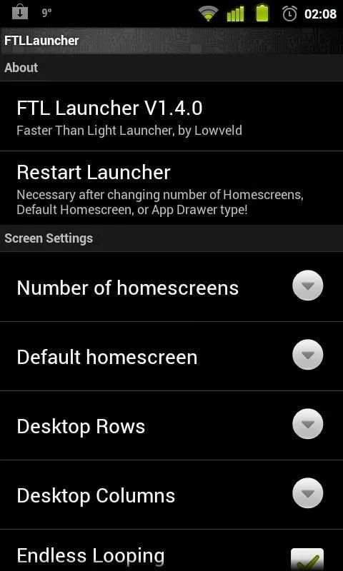 FTL Launcher Lite screenshot 2