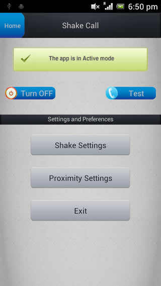 Shake Call (Shake   Proximity) screenshot 1