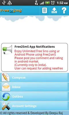 F2S Free SMS India screenshot 1