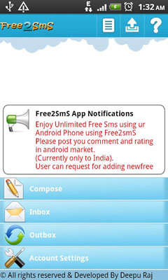 F2S Free SMS India screenshot 1