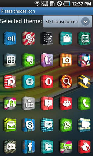 3D Icons GO LauncherEX Theme 5 تصوير الشاشة