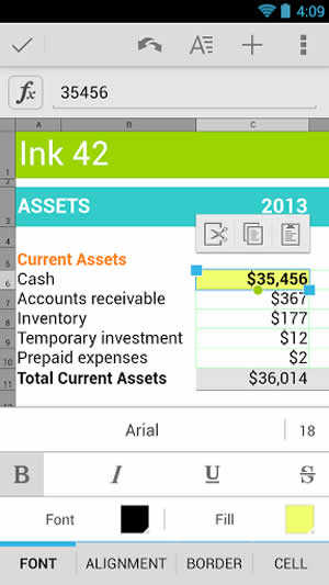 Quickoffice screenshot 3