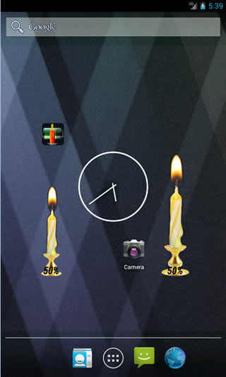 Candle Battery Meter Widget скриншот 1