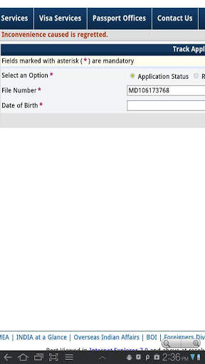 Passport Applicatoin Status screenshot 2