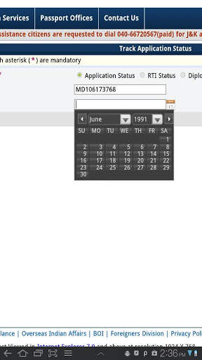 Passport Applicatoin Status screenshot 3