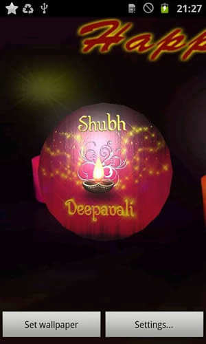 Shubh Diwali 3D Live Wallpaper screenshot 3
