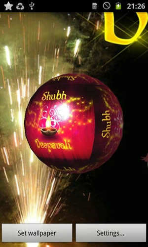 Shubh Diwali 3D Live Wallpaper screenshot 2