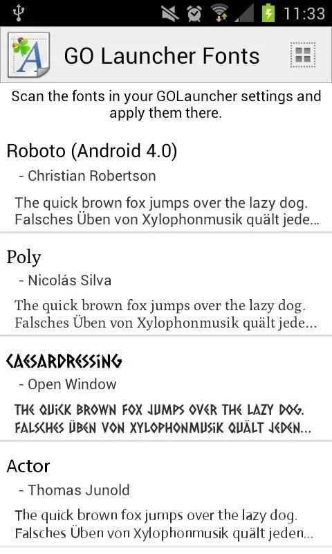 GO Launcher Fonts screenshot 5