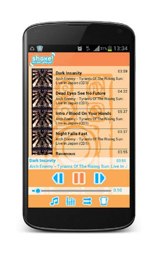 Shake! Music Player Free screenshot 2