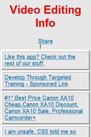 Video Editing Info screenshot 1