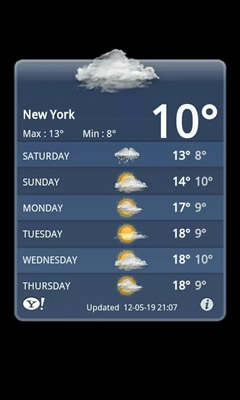 iPhone Weather 1 تصوير الشاشة