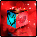 3D Love Cube HD Live Wallpaper أيقونة