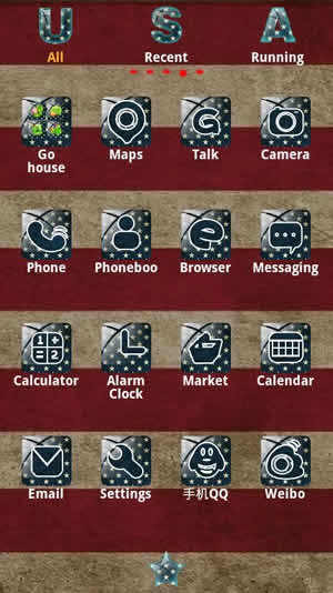 USAflag Theme GO Launcher EX screenshot 2