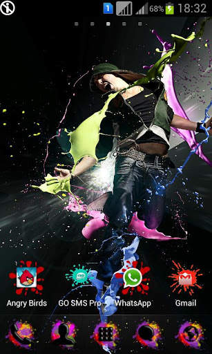 Color Splash Go Launcher Theme 1 تصوير الشاشة