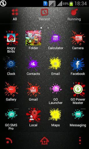 Color Splash Go Launcher Theme 3 تصوير الشاشة