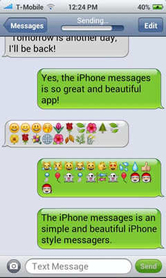 iPhone Messages screenshot 2