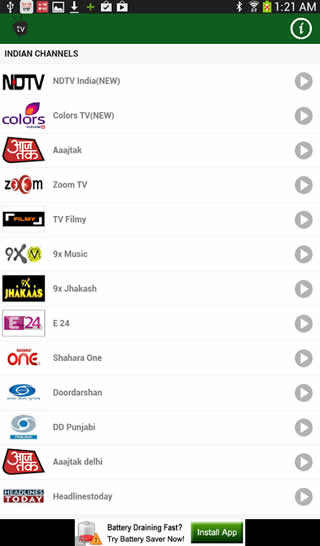 Indian TV live screenshot 1