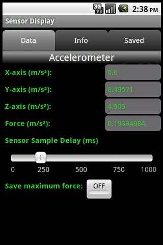 Sensor Display screenshot 1
