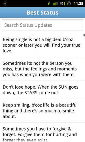 Statuses & Quotes for Facebook screenshot 2