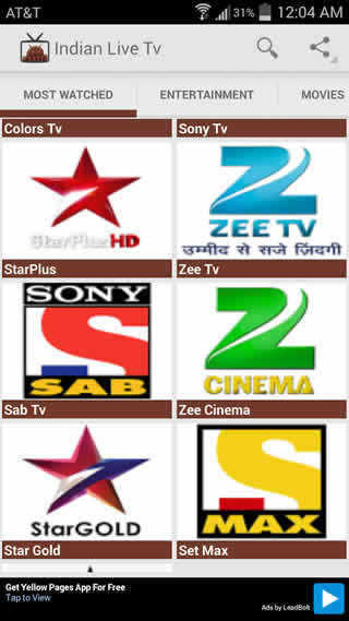 Indian Live TV HD screenshot 1