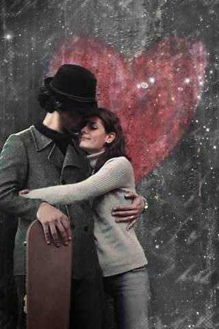 Sweet kiss wallpaper screenshot 1