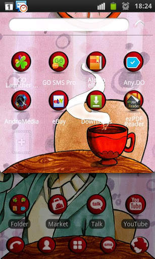 Coffee theme go luncher ex screenshot 3
