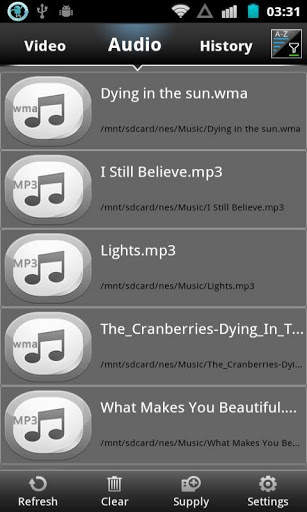 MP3 WMA WAV Music Player screenshot 1