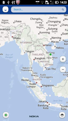 Nokia maps on Android screenshot 1