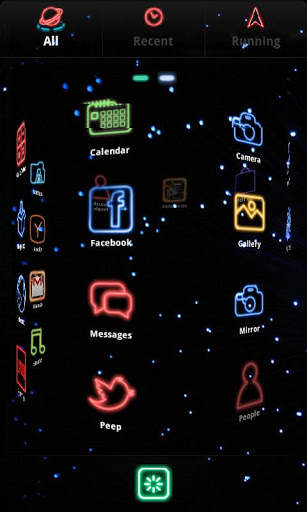 Go Launcher Galaxy3 Neon Theme screenshot 5
