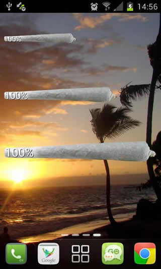 Weed Joint HD Battery Widget screenshot 1