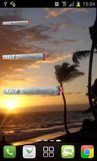 Weed Joint HD Battery Widget screenshot 3