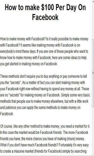Make $100/day on Facebook screenshot 2
