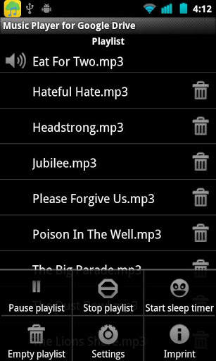 Music Player for Google Drive screenshot 5