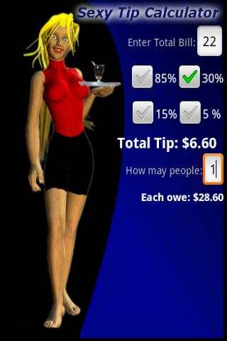 Tip Calculator (Sexy) Lite screenshot 1
