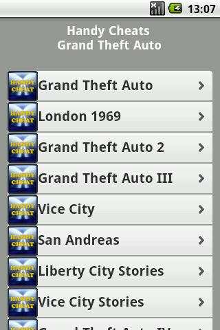 GTA All Series Cheats screenshot 1