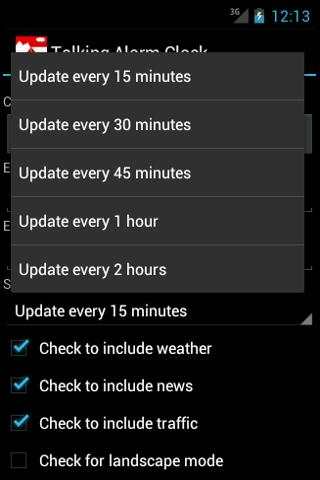 Talking Alarm Clock Free Trial 3 تصوير الشاشة