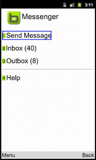 biNu Messenger SMS Chat Email screenshot 1