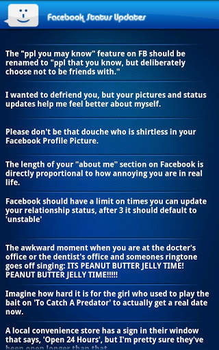 Funny Status for Facebook LITE screenshot 3