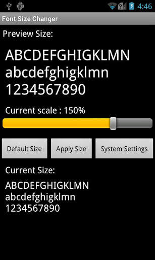 Font Size Changer(font sizer) screenshot 1